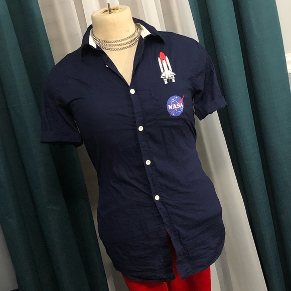 Blue NASA button down - Picture 7 of 7